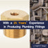 LTWFITTING Brass Pipe Hex Bushing Reducer Fittings 3/4-Inch Male BSPT x 1/8-Inch Female BSPP (Pack of 5)