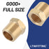 LTWFITTING Brass Pipe Hex Bushing Reducer Fittings 3/8-Inch Male BSPT x 1/4-Inch Female BSPP (Pack of 5)