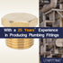 LTWFITTING Brass Pipe Hex Head Plug Fittings 1/2-Inch Male BSPT Air Fuel Water Boat (Pack of 300)