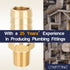 LTWFITTING Brass Barbed Fitting Coupler/Connector 1/4-Inch Male BSPT x 5/8-Inch(16mm) Hose Barb Fuel Gas Water (Pack of 5)