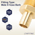LTWFITTING Brass Barbed Fitting Coupler/Connector 1-Inch Male BSPT x 3/4-Inch(19mm) Hose Barb Fuel Gas Water (Pack of 100)