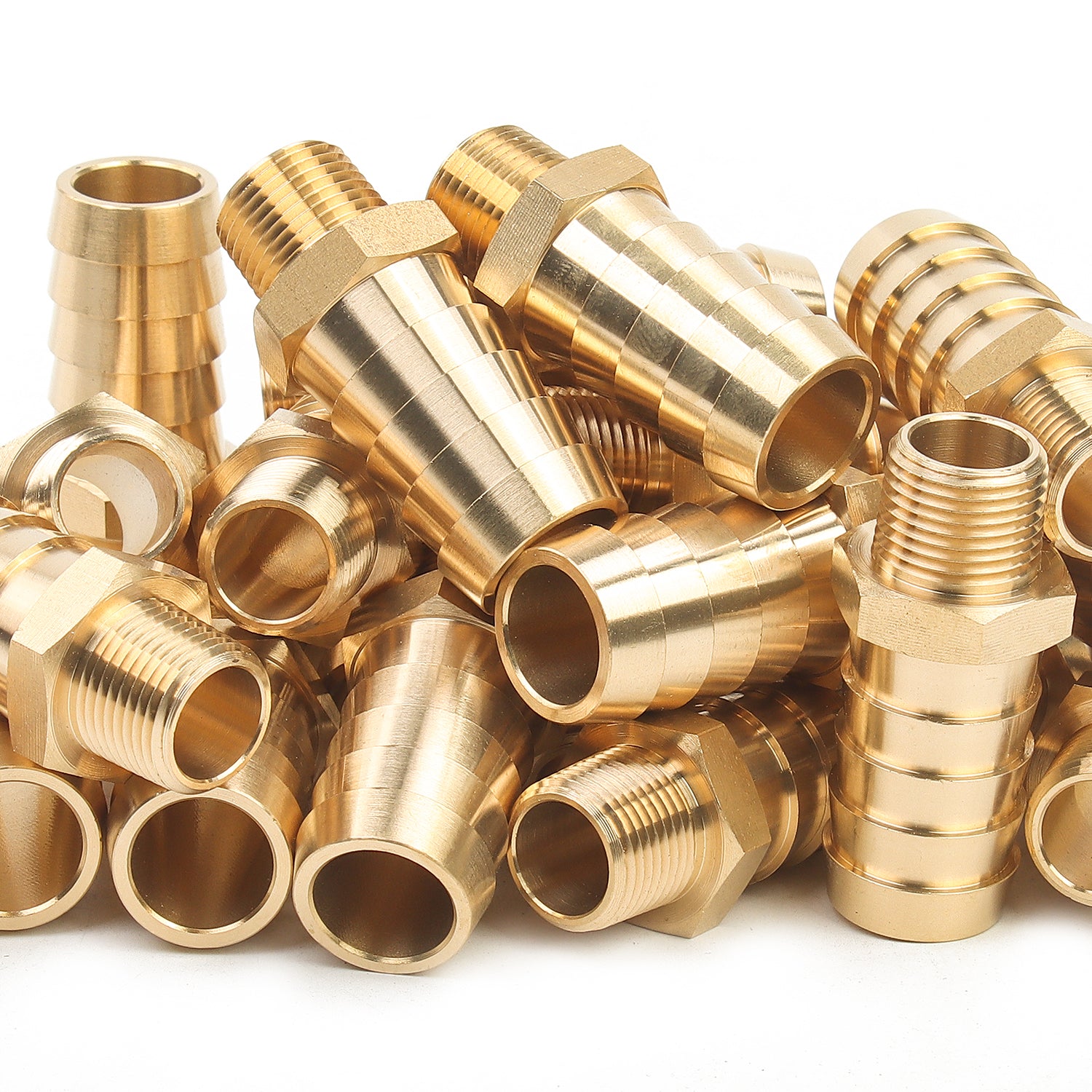 LTWFITTING Brass Barbed Fitting Coupler/Connector 3/8-Inch Male BSPT x 3/4-Inch(19mm) Hose Barb Fuel Gas Water (Pack of 200)