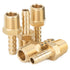 LTWFITTING Brass Barbed Fitting Coupler/Connector 1/4-Inch Male BSPT x 1/4-Inch(6mm) Hose Barb Fuel Gas Water (Pack of 5)