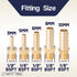 LTWFITTING Assortment Kit Tube OD (1/8-Inch 3/16-Inch 1/4-Inch 5/16-Inch 3/8-Inch) x 1/8-Inch Male BSPT Brass Hose Barb Connector Set (Pack of 25)