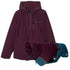 IFOURTHSTYLE Dog Waterproof Winter Jacket & Packable Rain Jacket Human Matching Set (Wine)