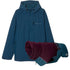 IFOURTHSTYLE Dog Waterproof Winter Jacket & Packable Rain Jacket Human Matching Set (Blue)