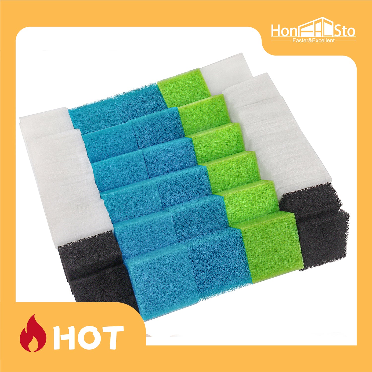 LTWHOME Value Pack of Fine Filters, Carbon Filters, Coarse Filters, Medium Foam Filters and Poly Filters Set Fit for Juwel Compact/BioFlow 3.0/ M (Pack of 74)