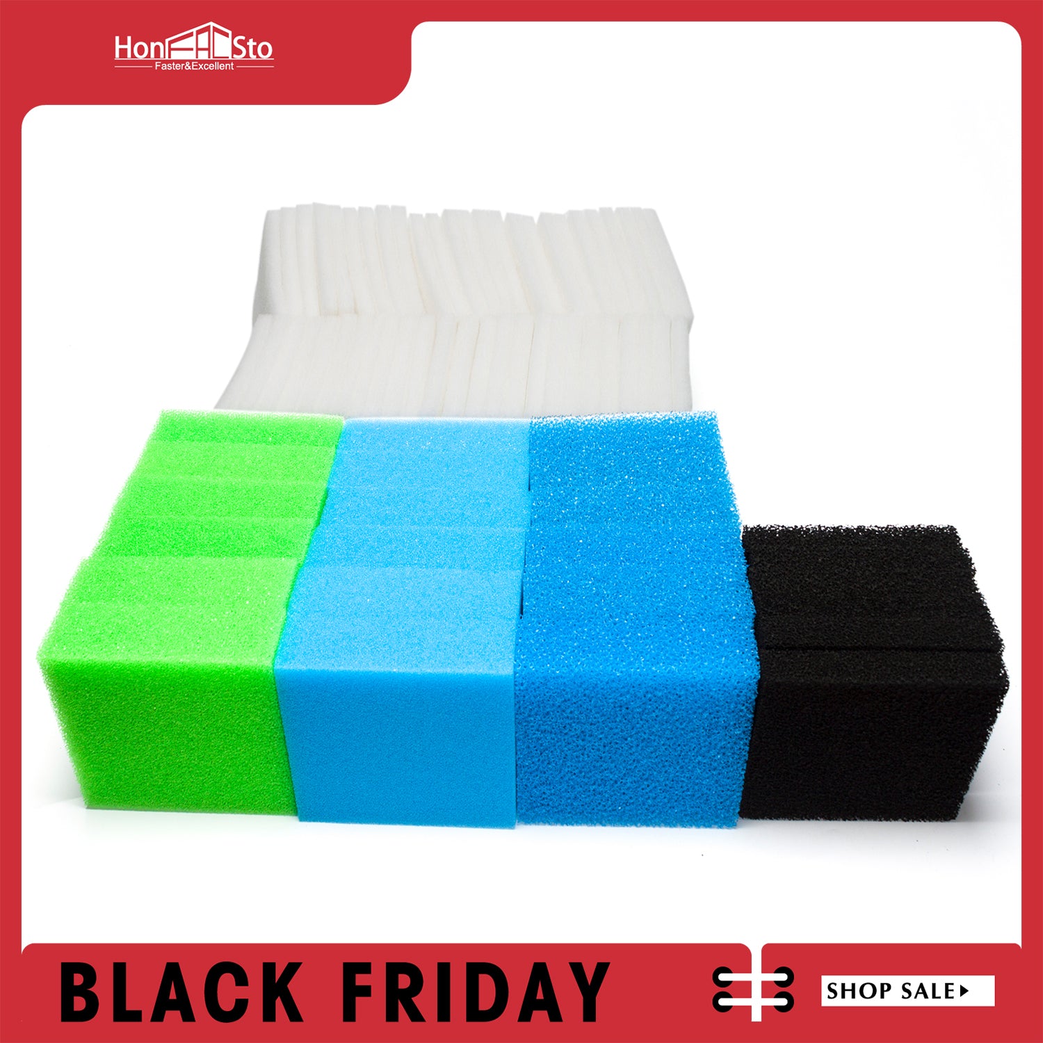 LTWHOME Value Pack of Fine Filters, Carbon Filters, Coarse Filters, Medium Foam Filters and Poly Filters Set Fit for Juwel Jumbo/BioFlow 8.0/ XL (Pack of 68)