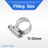 LTWFITTING 11-20mm Stainless Steel 316 Hose Clamp, Adjustable Worm Gear Clamps for Automotive Radiator Fuel Line Plumbing Intercooler and Mechanical Applications (Pack of 250)