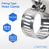 LTWFITTING 11-20mm Stainless Steel 316 Hose Clamp, Adjustable Worm Gear Clamps for Automotive Radiator Fuel Line Plumbing Intercooler and Mechanical Applications (Pack of 250)