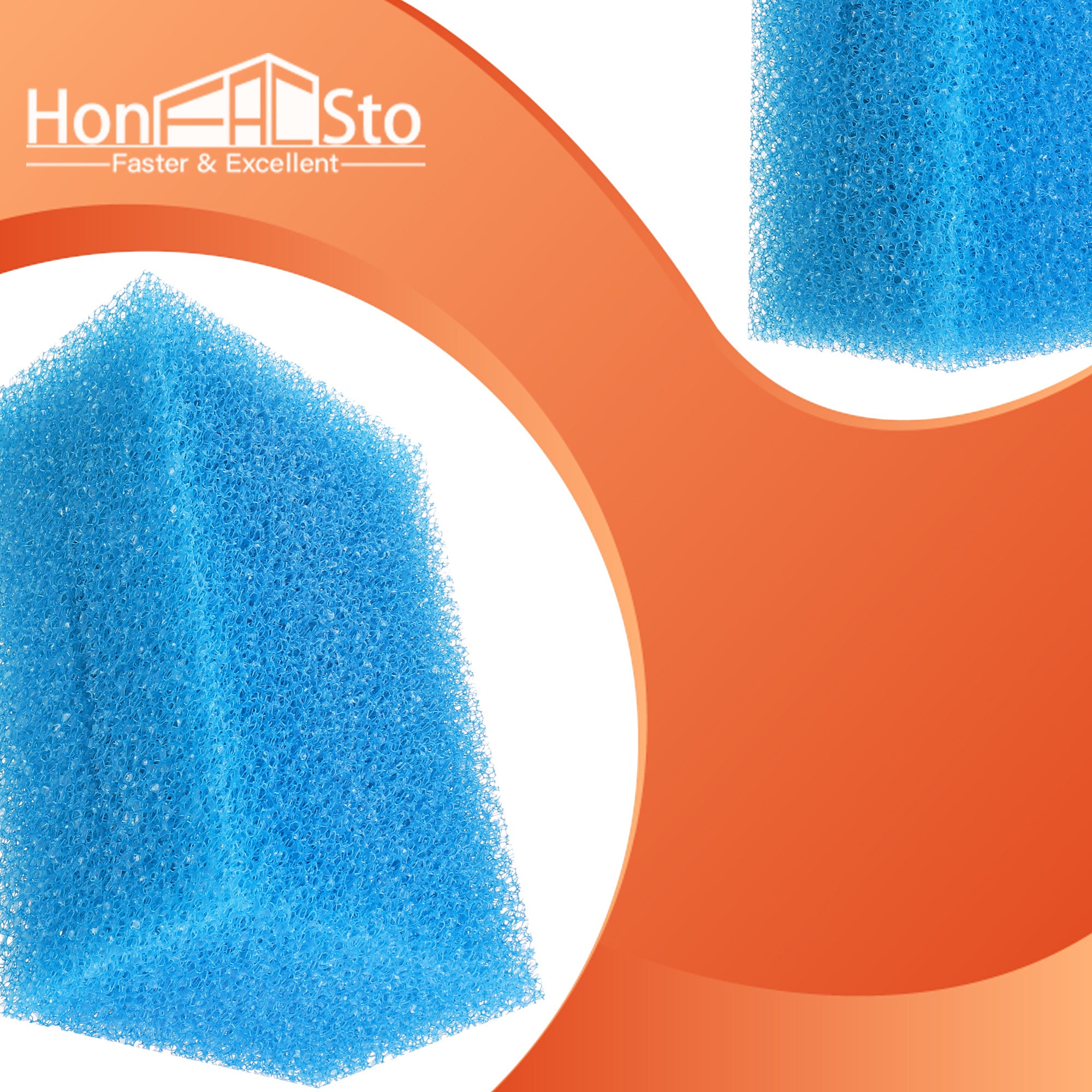 LTWHOME Replacment Blue Coarse Foam Filter Sponge Fit Oase Biotec Screenmatic 18/36 Filter (Pack of 8)