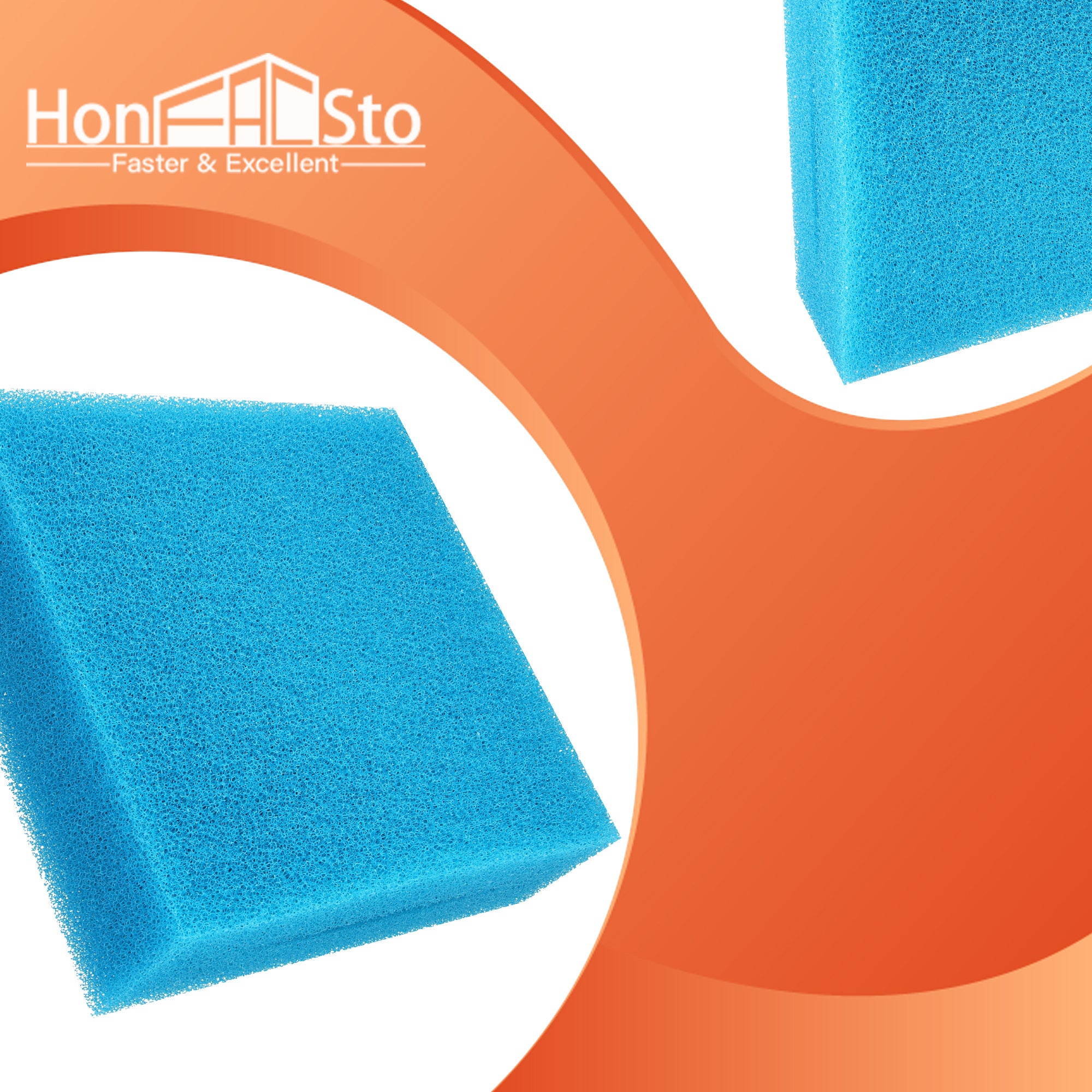 LTWHOME Compatible Replacement Coarse Foam Filter Sponge Fit for Oase Biotec 5/10/30, Blue (Pack of 6)