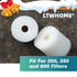 LTWHOME Compatible White Pre-Filter Foam Replacement for Oase BioMaster Filter, 45ppi (Pack of 12)