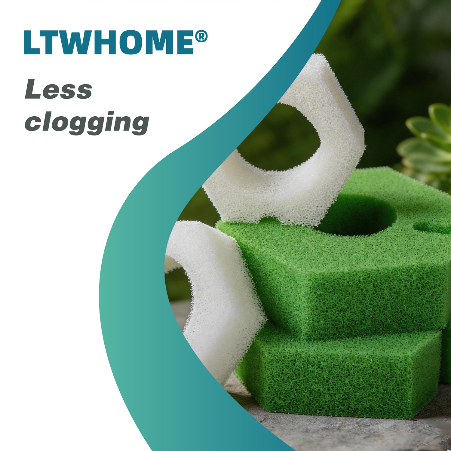 LTWHOME Foam Set Replacement for Oase BioPress 6000/10000 1600/2400 US (Pack of 4)