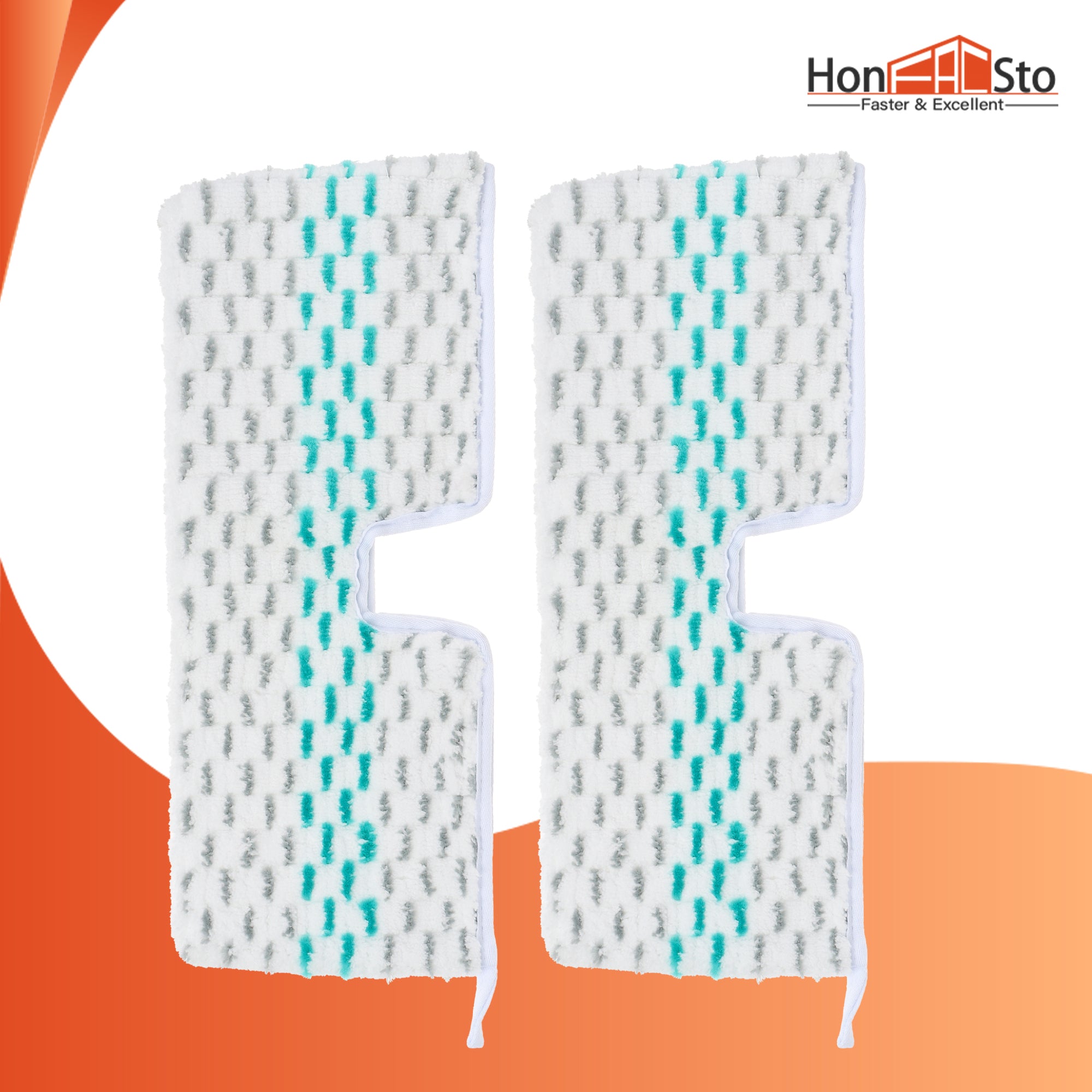 LTWHOME Replacement Microfiber Scrub Mop Pads Fit for Vileda O-Cedar ProMist MAX Spray Mop (Pack of 2)