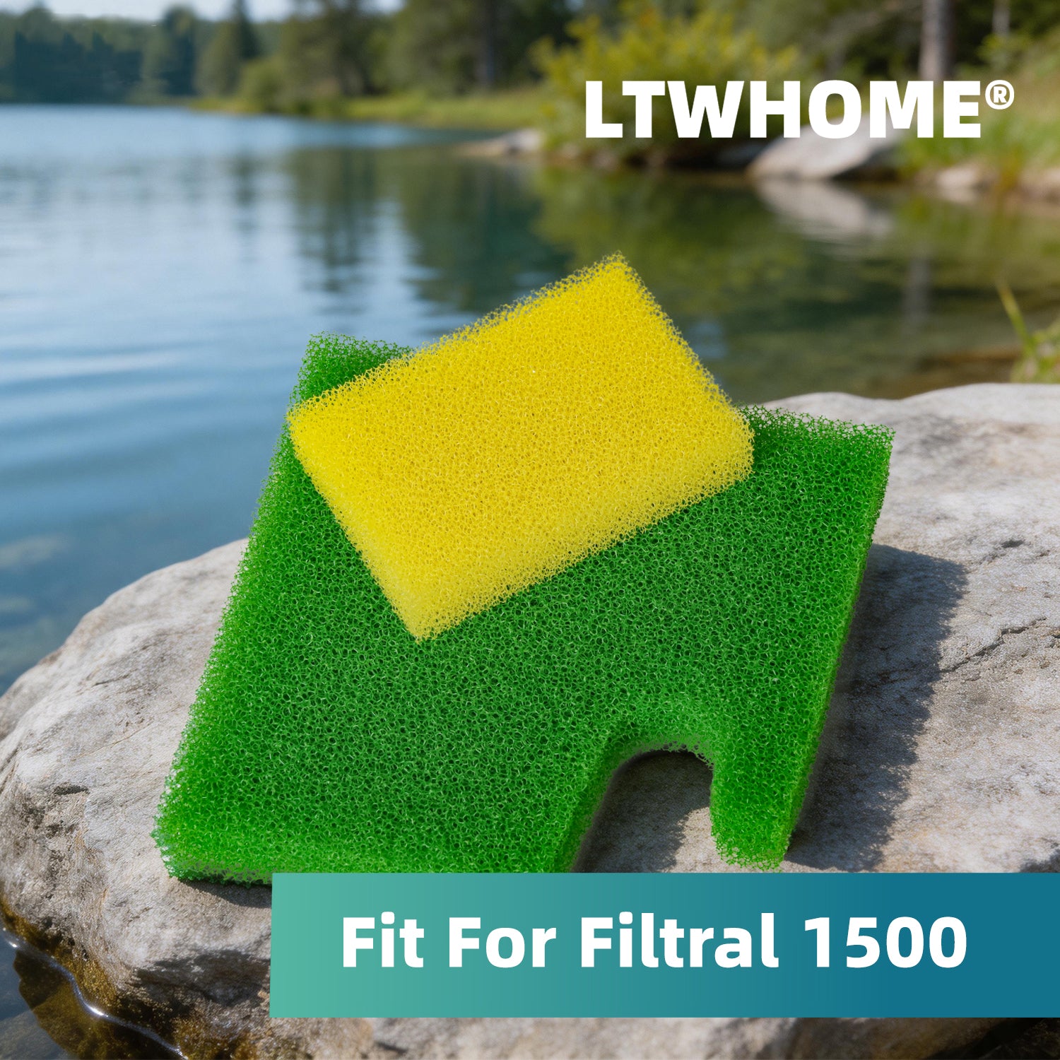 LTWHOME Foam Set Replacement for Oase Filtral 1500 (Pack of 4)