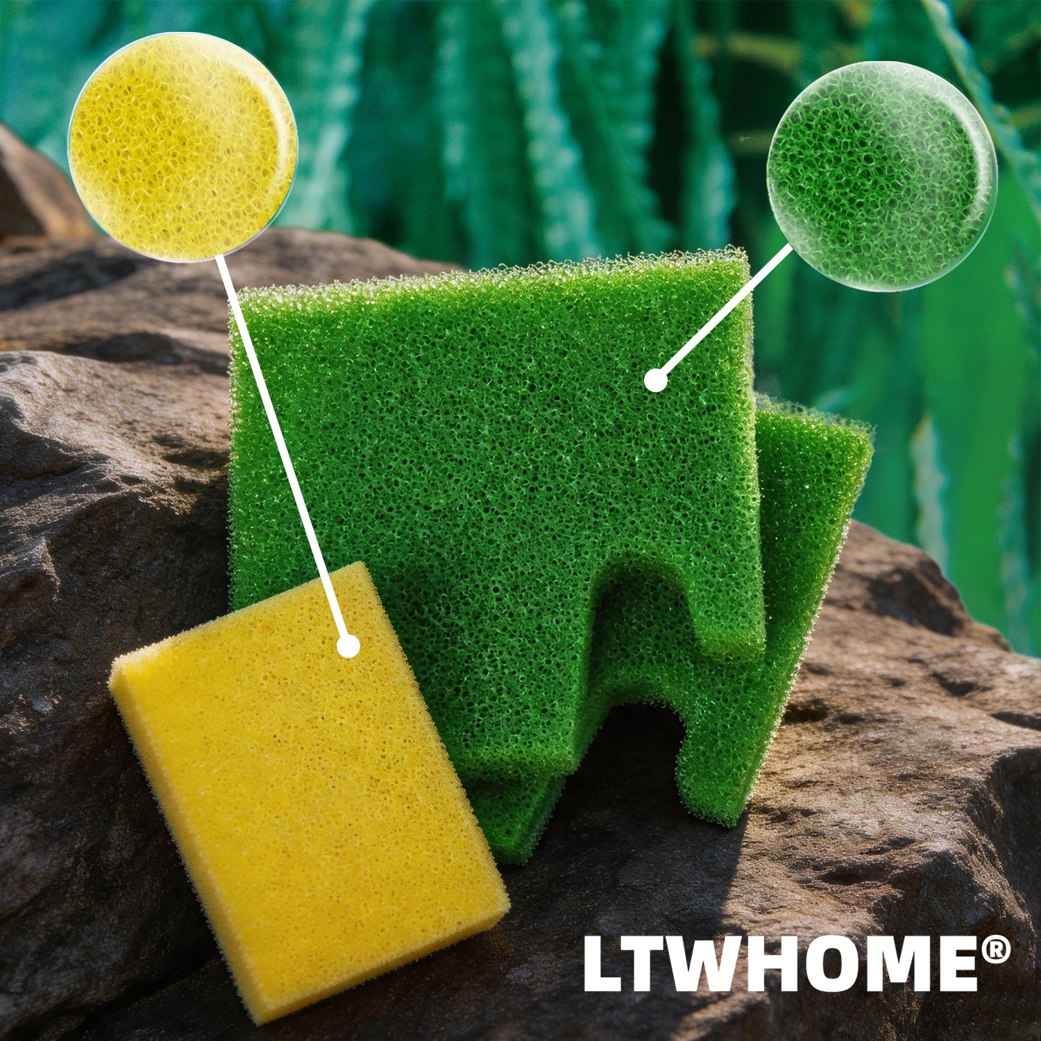 LTWHOME Foam Set Replacement for Oase Filtral 1500 (Pack of 4)