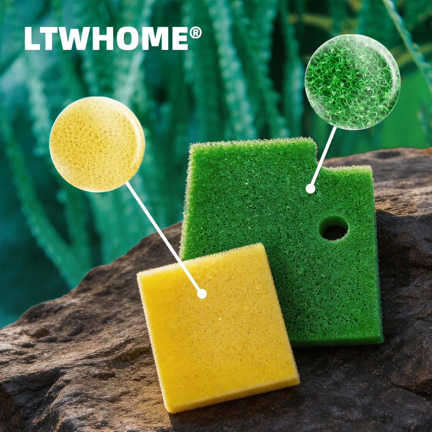 LTWHOME Foam Set Replacement for Oase Filtral 3000 (Pack of 4)