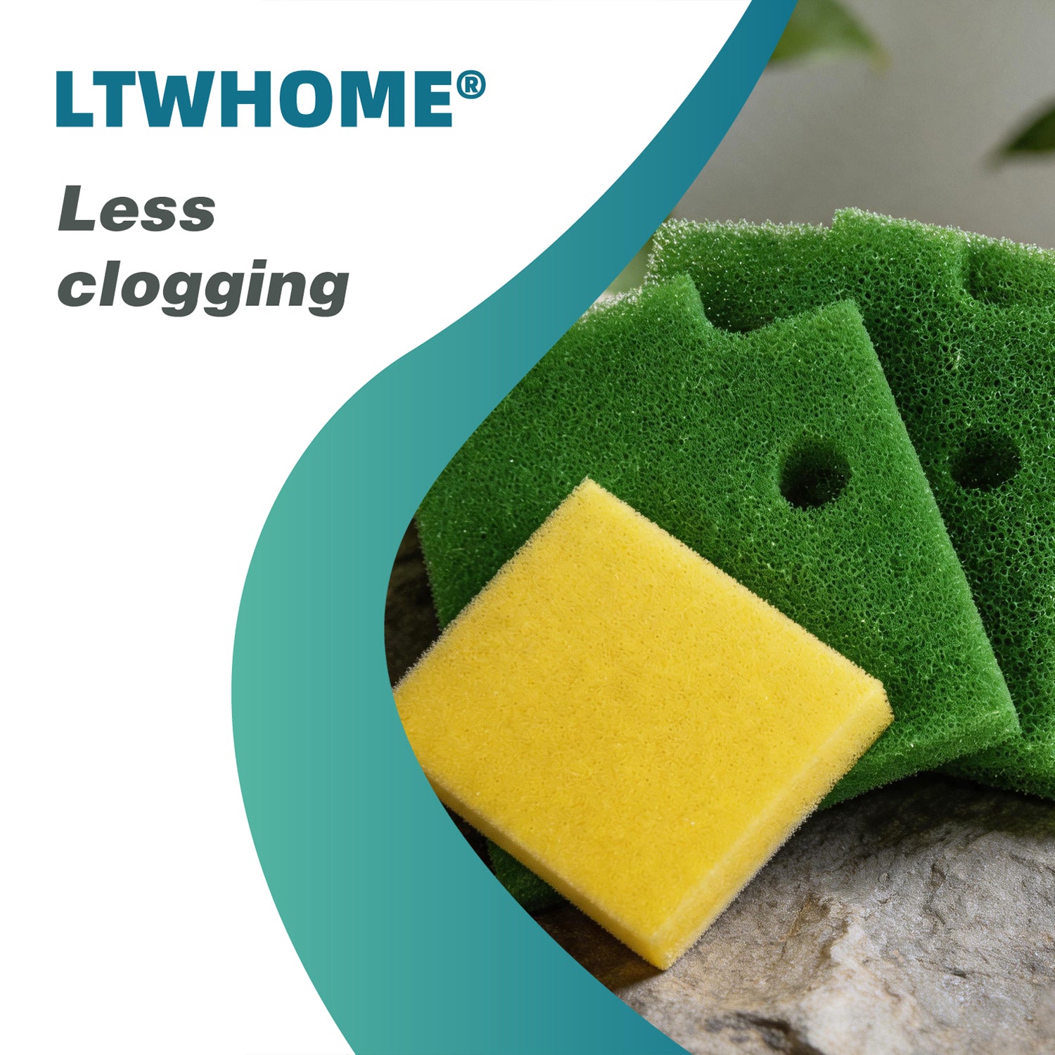 LTWHOME Foam Set Replacement for Oase Filtral 3000 (Pack of 4)
