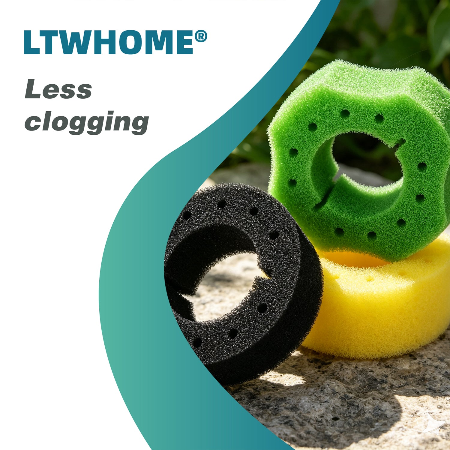 LTWHOME Foam Set Replacement for Oase Filto Clear 31000/8200 US (Pack of 10)