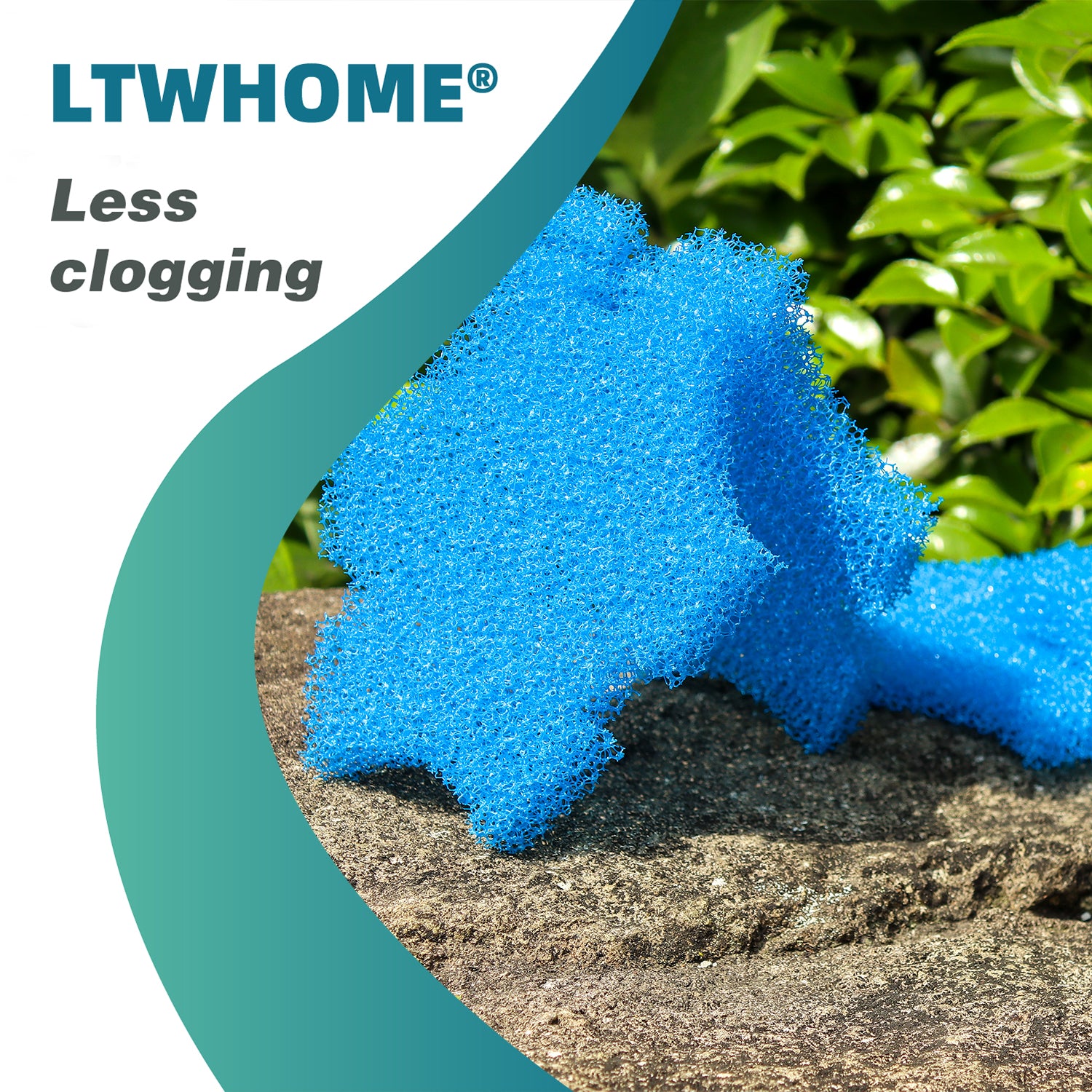 LTWHOME Replacement Blue Coarse Foam Filter Fit for Oase SwimSkim 25 Floating Pond Skimmer (Pack of 12pcs)