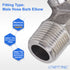 LTWFITTING 90 Deg Elbow 12MM ID Hose x 3/8-Inch Male BSPT Stainless Steel 316 Barb Fitting (Pack of 2)