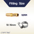 LTWFITTING 2 Sets Instant Hose Repair Kit 10mm ID Brass Splicer with 10-16mm SS316 Clamp