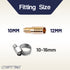 LTWFITTING 2 Sets Instant Hose Repair Kit 10mm x 12mm ID Brass Splicer with 10-16mm SS316 Clamp