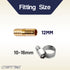 LTWFITTING 2 Sets Instant Hose Repair Kit 12mm ID Brass Splicer with 10-16mm SS316 Clamp