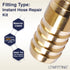 LTWFITTING 2 Sets Instant Hose Repair Kit 12mm ID Brass Splicer with 10-16mm SS316 Clamp