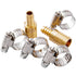 LTWFITTING 2 Sets Instant Hose Repair Kit 10mm x 16mm ID Brass Splicer with 11-20mm SS316 Clamp