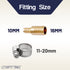 LTWFITTING 2 Sets Instant Hose Repair Kit 10mm x 16mm ID Brass Splicer with 11-20mm SS316 Clamp