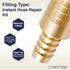 LTWFITTING 2 Sets Instant Hose Repair Kit 10mm x 16mm ID Brass Splicer with 11-20mm SS316 Clamp