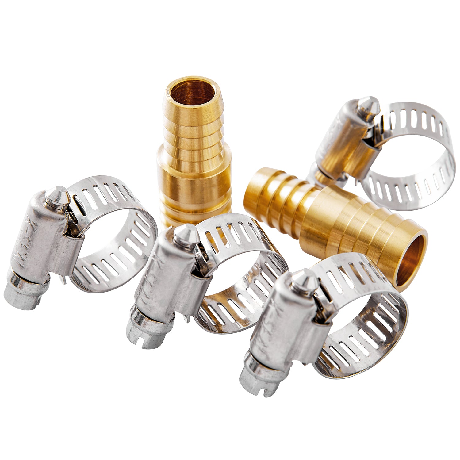 LTWFITTING 2 Sets Instant Hose Repair Kit 12mm x 16mm ID Brass Splicer with 11-20mm SS316 Clamp