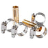 LTWFITTING 2 Sets Instant Hose Repair Kit 16mm ID Brass Splicer with 14-27mm SS316 Clamp