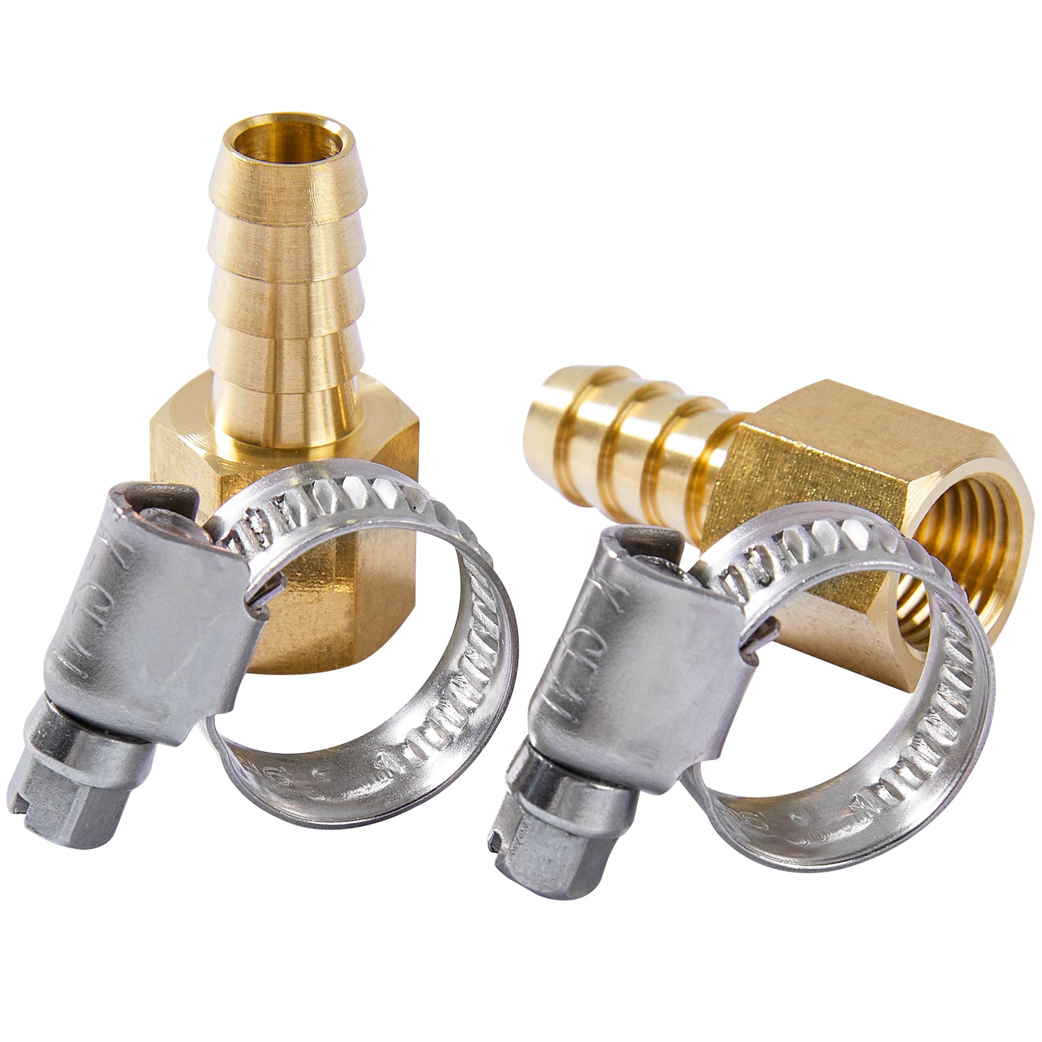 LTWFITTING 2 Sets Instant Hose Repair Kit 1/4'BSP x 10mm ID Brass Coupler with 10-16mm SS316 Clamp