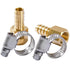LTWFITTING 2 Sets Instant Hose Repair Kit 1/4'BSP x 10mm ID Brass Coupler with 10-16mm SS316 Clamp