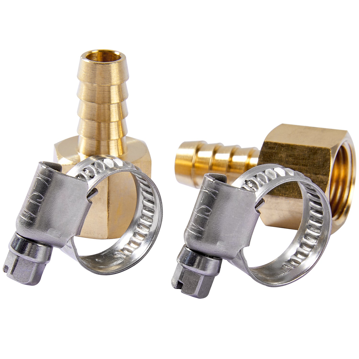 LTWFITTING 2 Sets Instant Hose Repair Kit 3/8'BSP x 10mm ID Brass Coupler with 10-16mm SS316 Clamp