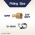 LTWFITTING 2 Sets Instant Hose Repair Kit 3/8'BSP x 10mm ID Brass Coupler with 10-16mm SS316 Clamp