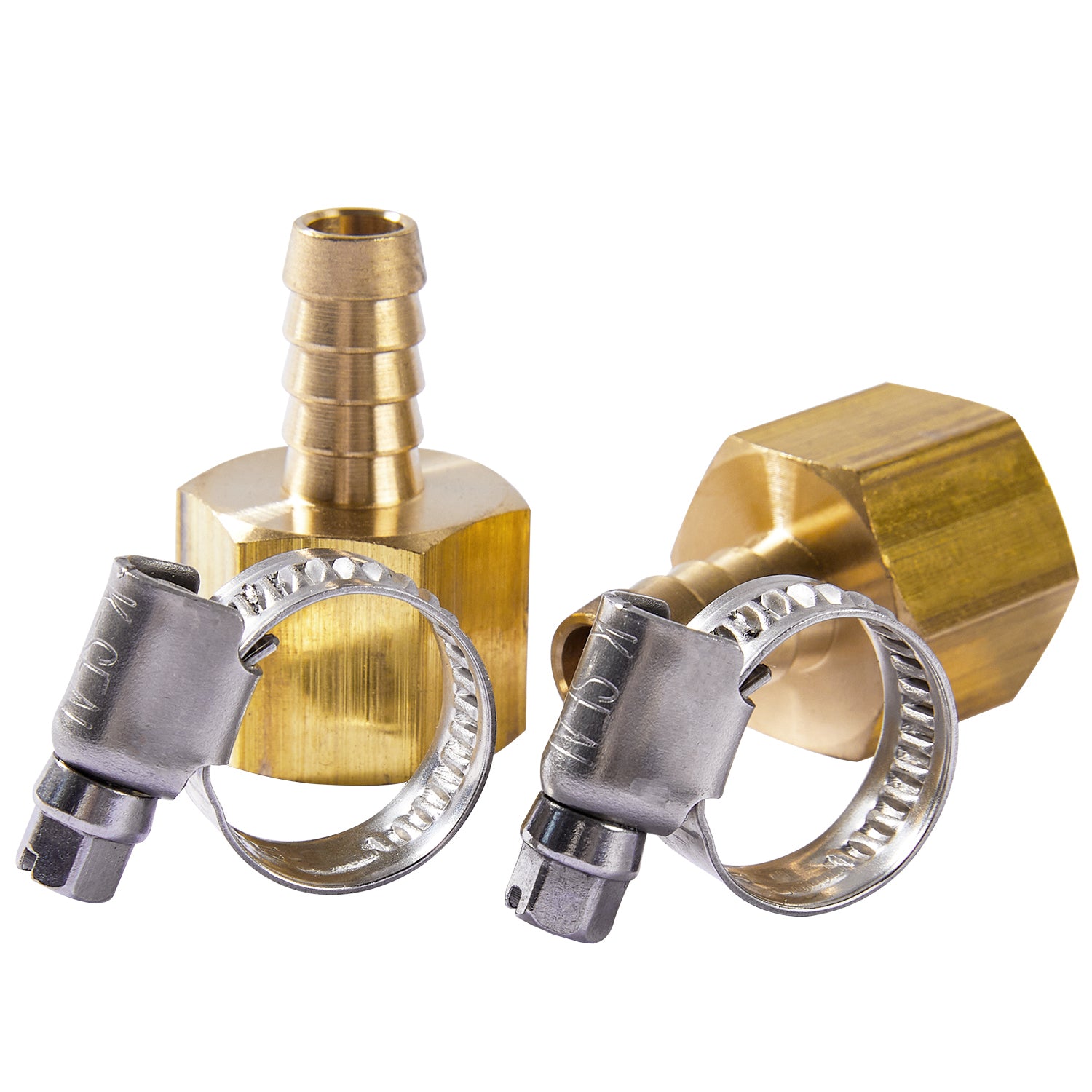 LTWFITTING 2 Sets Instant Hose Repair Kit 1/2'BSP x 10mm ID Brass Coupler with 10-16mm SS316 Clamp