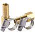 LTWFITTING 2 Sets Instant Hose Repair Kit 1/4'BSP x 12mm ID Brass Coupler with 10-16mm SS316 Clamp