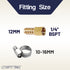 LTWFITTING 2 Sets Instant Hose Repair Kit 1/4'BSP x 12mm ID Brass Coupler with 10-16mm SS316 Clamp