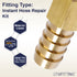 LTWFITTING 2 Sets Instant Hose Repair Kit 1/4'BSP x 12mm ID Brass Coupler with 10-16mm SS316 Clamp