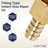 LTWFITTING 2 Sets Instant Hose Repair Kit 3/8'BSP x 12mm ID Brass Coupler with 10-16mm SS316 Clamp