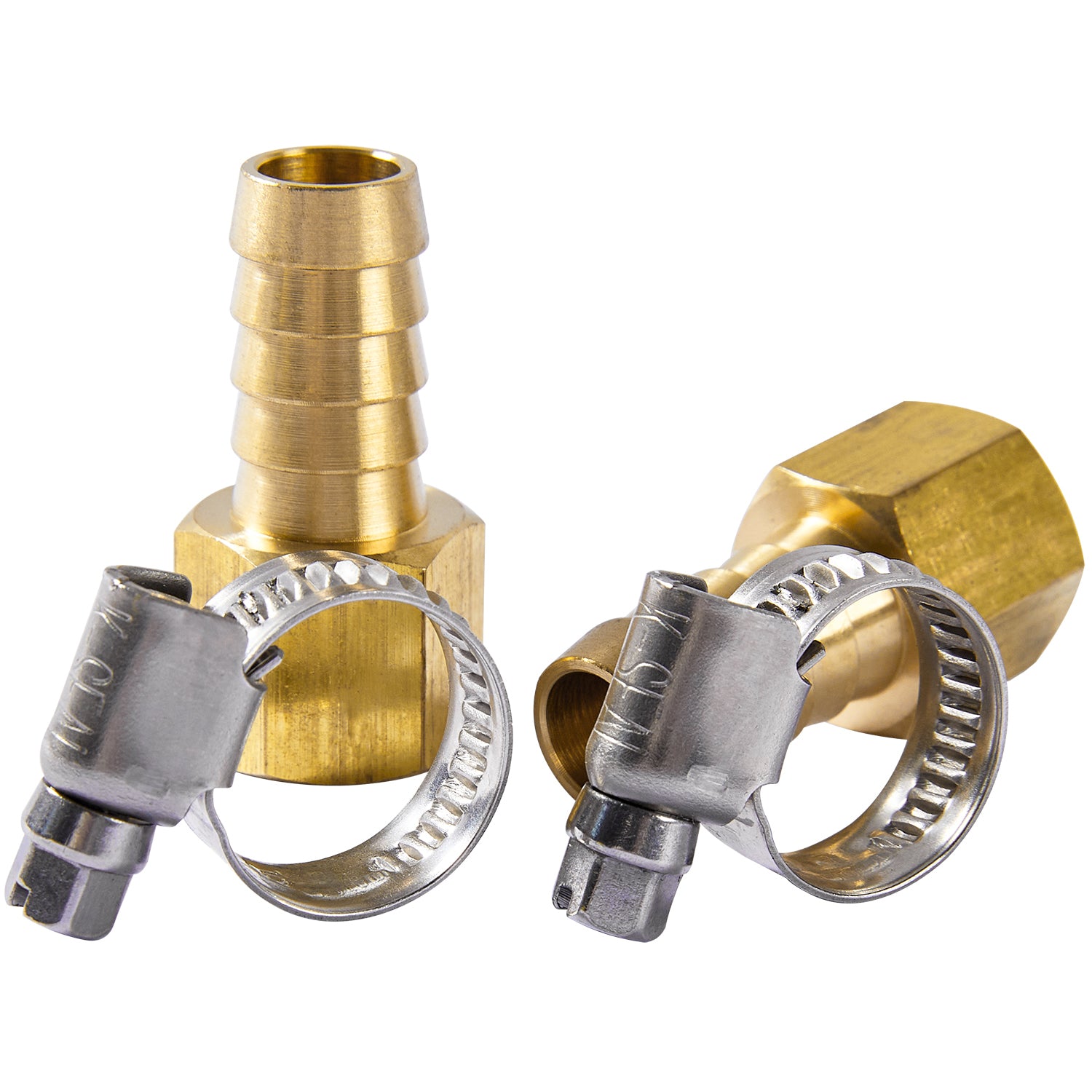 LTWFITTING 2 Sets Instant Hose Repair Kit 1/2'BSP x 12mm ID Brass Coupler with 10-16mm SS316 Clamp