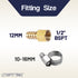 LTWFITTING 2 Sets Instant Hose Repair Kit 1/2'BSP x 12mm ID Brass Coupler with 10-16mm SS316 Clamp