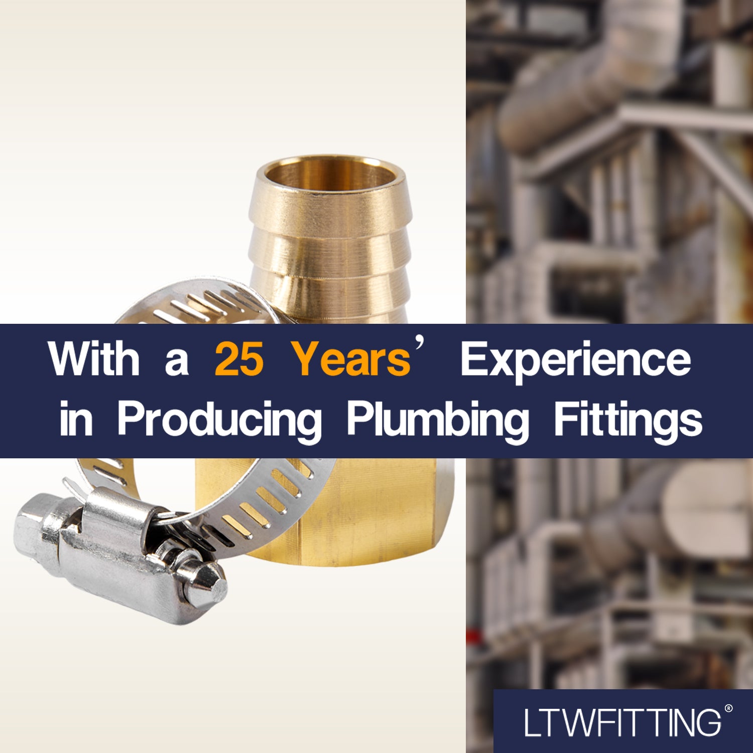 LTWFITTING 2 Sets Instant Hose Repair Kit 3/4'BSP x 19mm ID Brass Coupler with 14-27mm SS316 Clamp