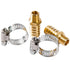 LTWFITTING 2 Sets Instant Hose Repair Kit 1/4 inch BSPT x 16mm ID Brass Coupler with 14-27mm SS316 Clamp