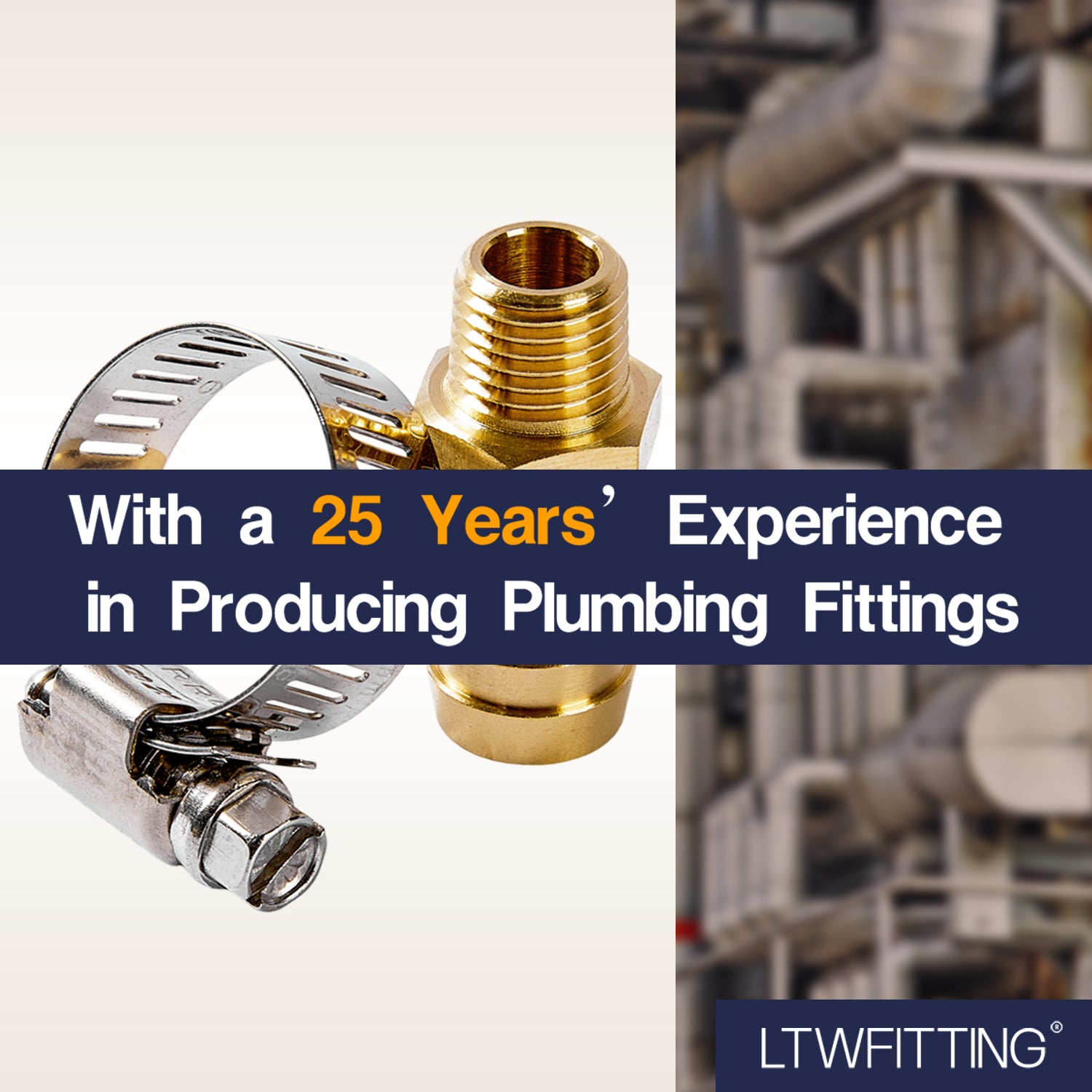 LTWFITTING 2 Sets Instant Hose Repair Kit 1/4 inch BSPT x 16mm ID Brass Coupler with 14-27mm SS316 Clamp