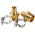 LTWFITTING 2 Sets Instant Hose Repair Kit 1 inch BSPT x 19mm ID Brass Coupler with 14-27mm SS316 Clamp